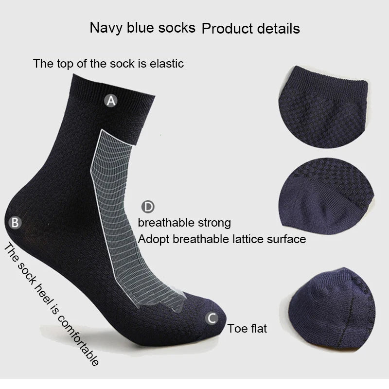 High Quality 10 Pairs/lot Men Bamboo Fiber Socks Men Breathable Compression Long Socks Shop kitchen home