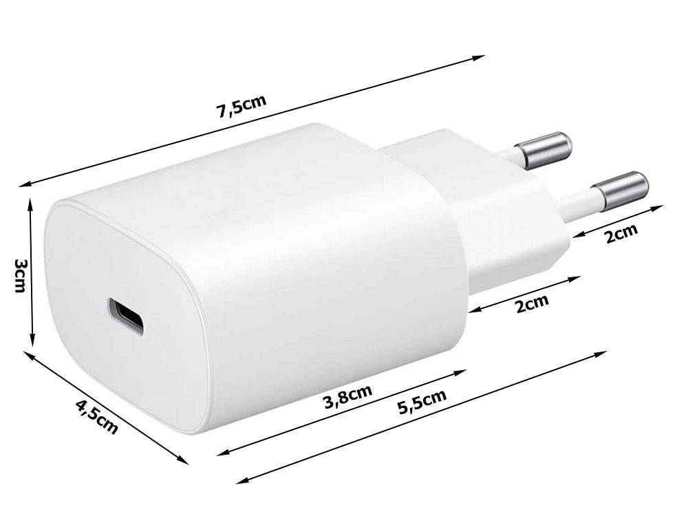Fast wall charger phone usb-c 20w slim