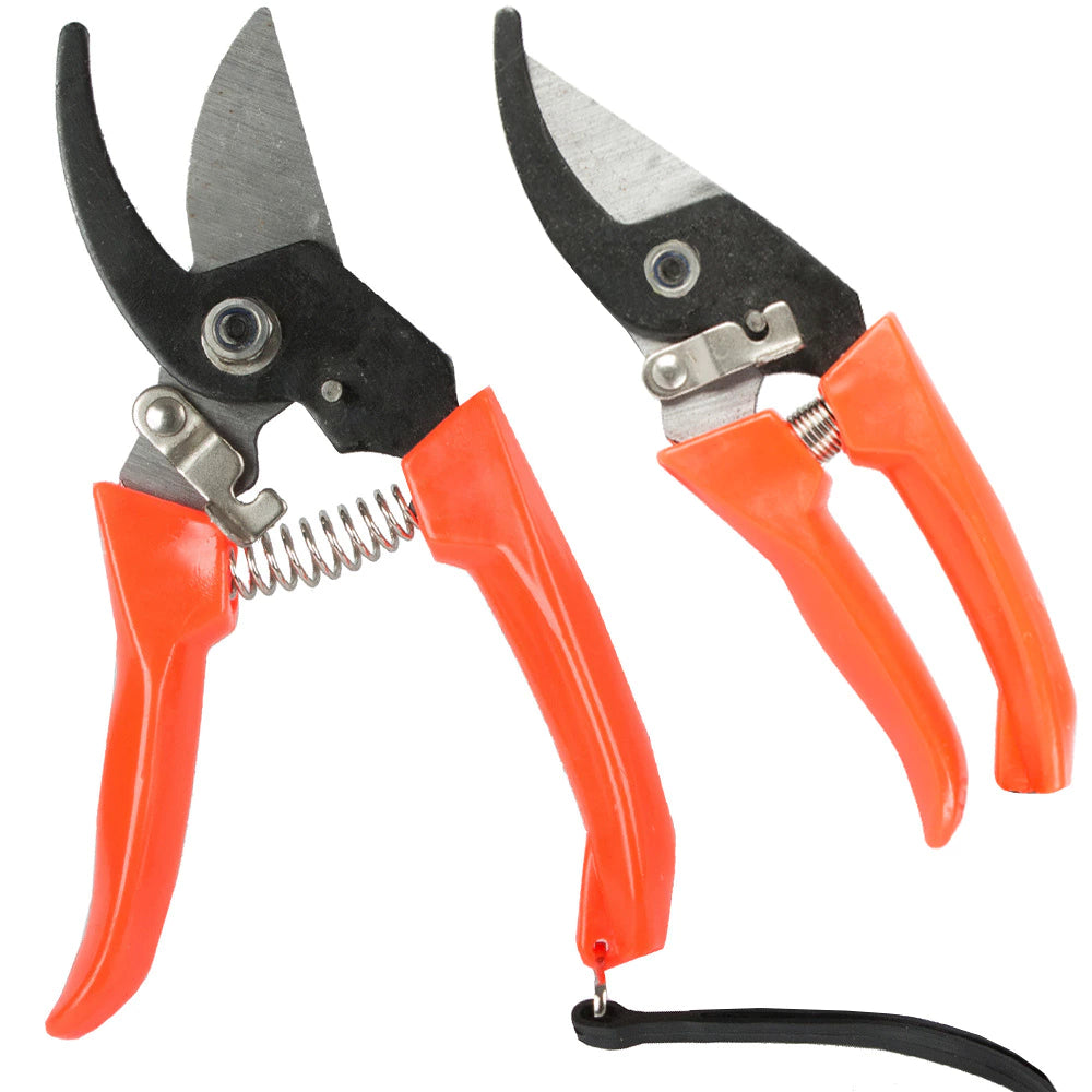 Manual garden pruning shears for shrub branches