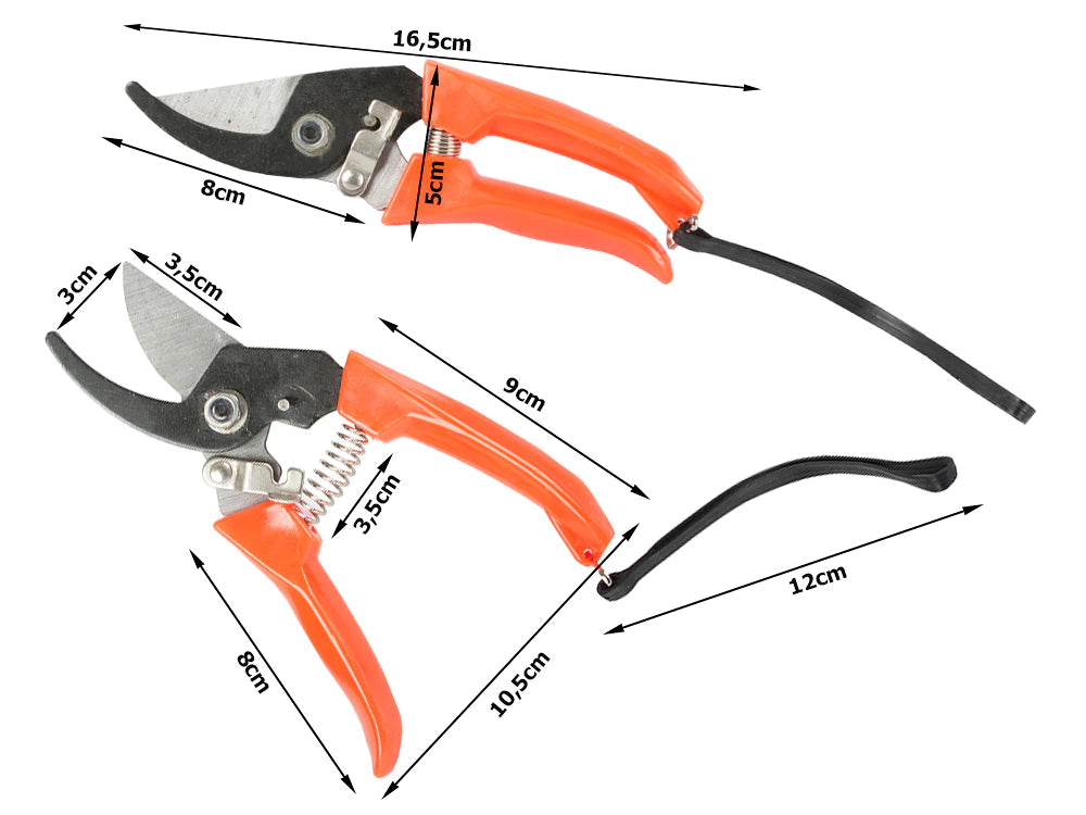 Manual garden pruning shears for shrub branches
