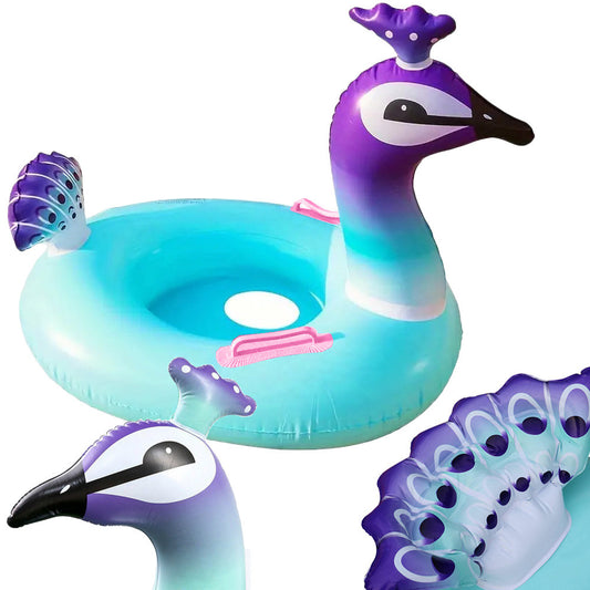 A small inflatable peacock ring for a child