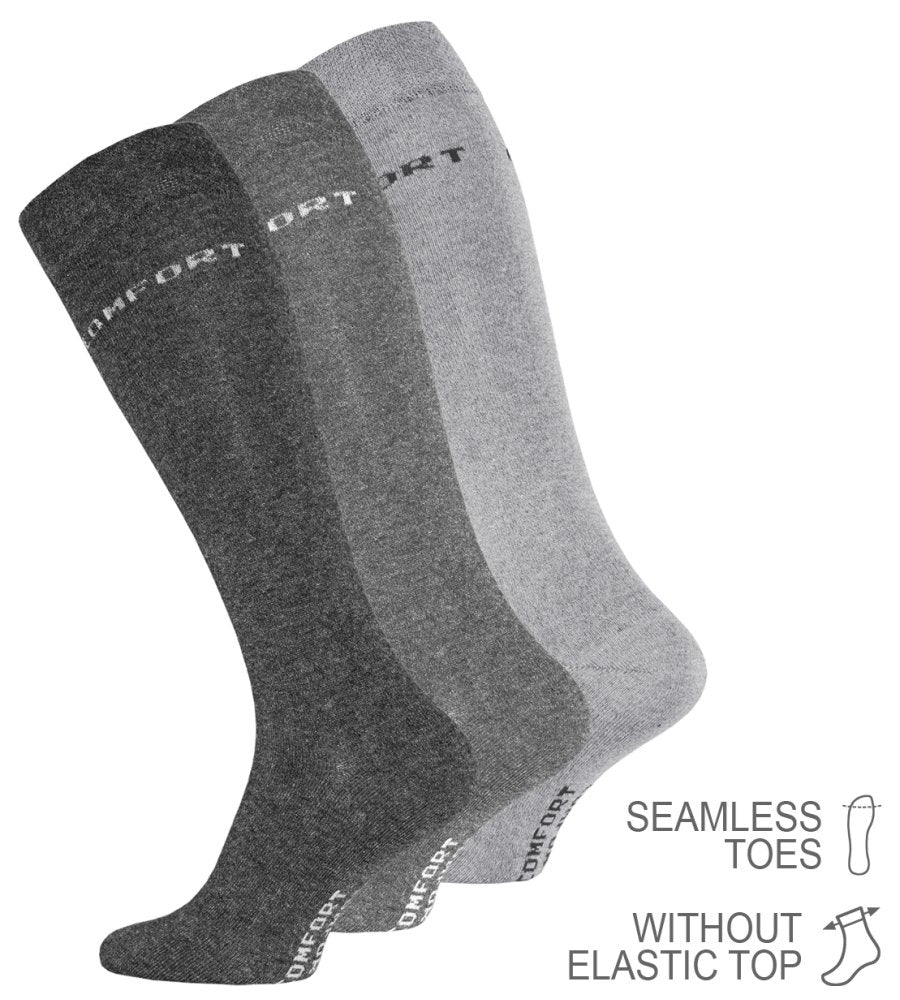 Men's knee socks off coton without elastic