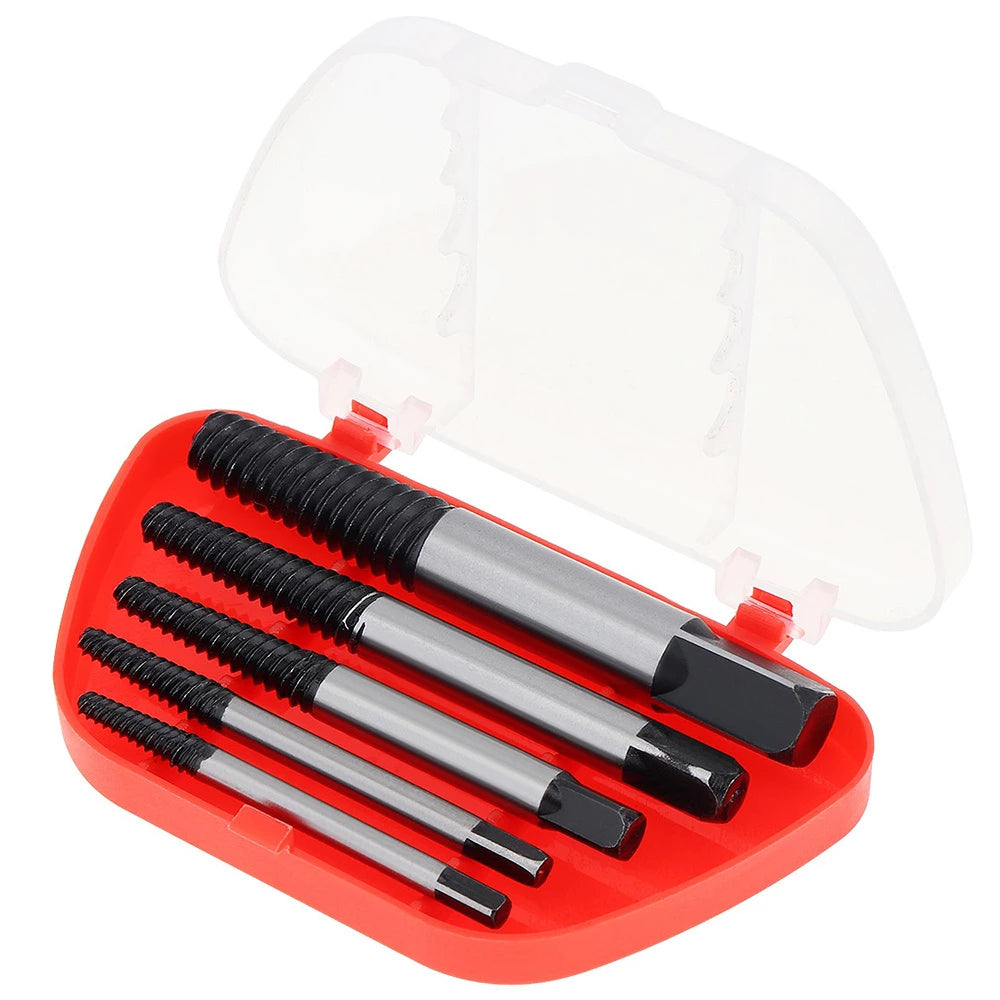 Screw extractors for broken off screws, 5 pcs.