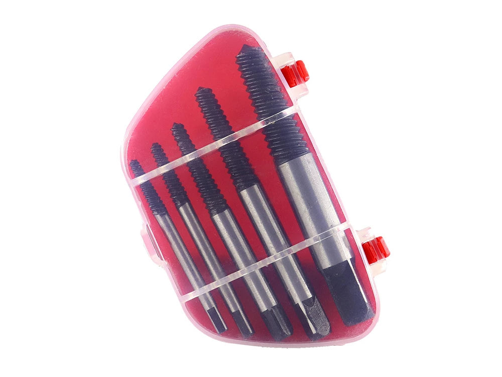 Screw extractors for broken off screws, 5 pcs.