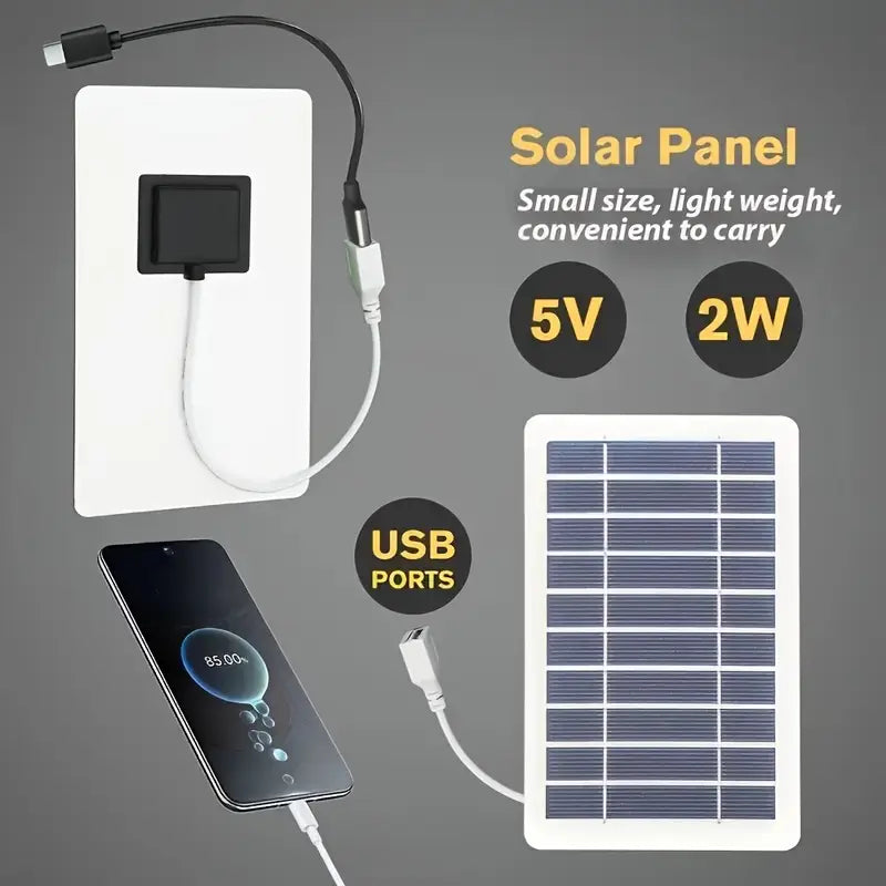 Portable outdoor solar USB charger