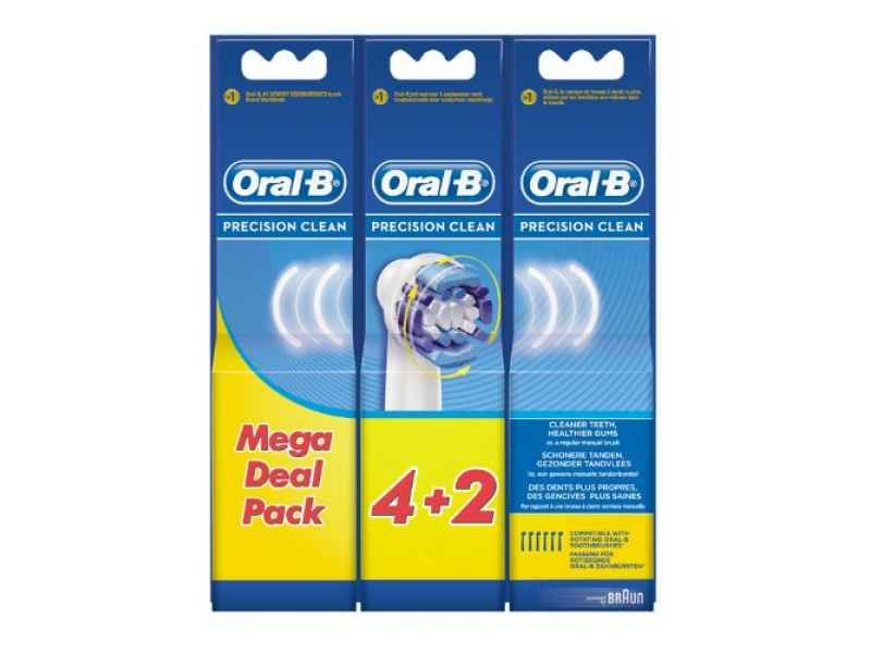 Oral-B Precision Clean Replacement Brush Heads 4+2 Shop kitchen home