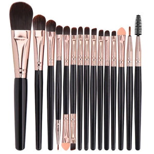 Set of professional makeup brushes
