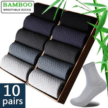 High Quality 10 Pairs/lot Men Bamboo Fiber Socks Men Breathable Compression Long Socks