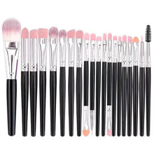 Set of professional makeup brushes