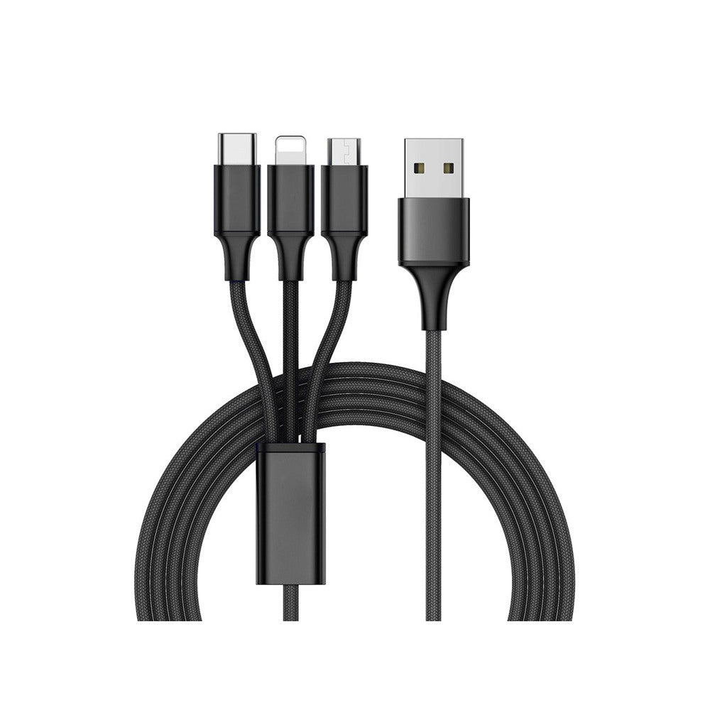 3in1 usb cable for Iphone micro usb type-c 1.2m Shop kitchen home