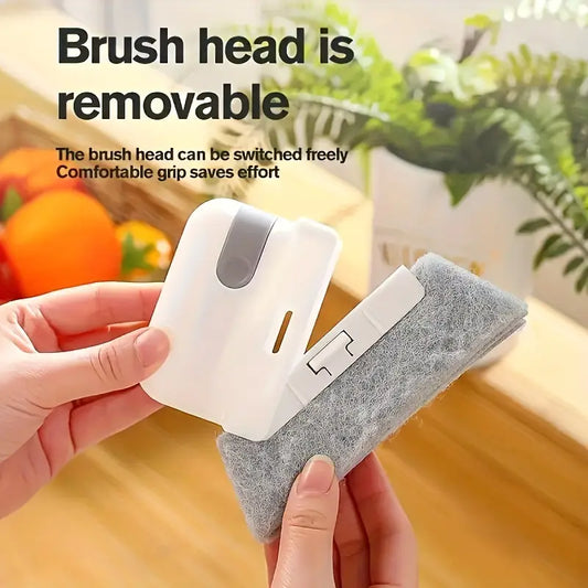 Versatile Door & Window Track Cleaning Brush - Easy-Grip, Reusable Groove Cleaner for Kitchens