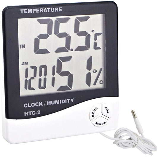 LCD digital thermometer internal external date