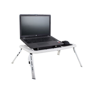 Universal laptop table, folding cooling