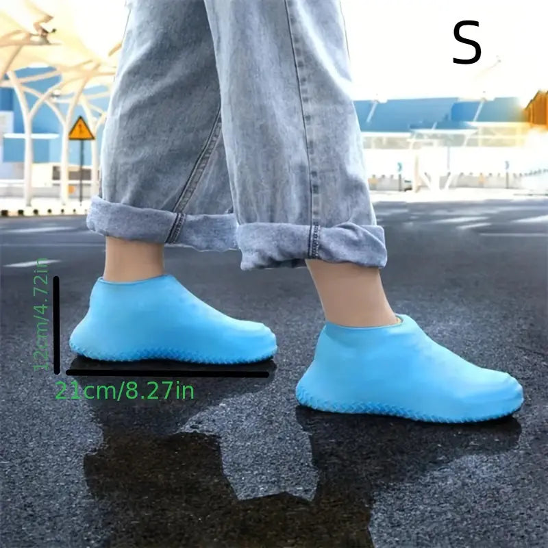 2pcs Silicone Outdoor Cover, Latex Riding Rain Boots Cover