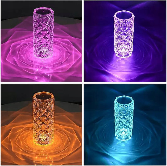 CRYSTAL DIAMOND LAMP ROSE EFFECT USB + REMOTE