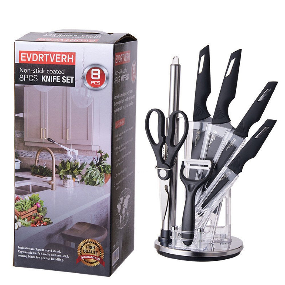 8-piece knife set - black