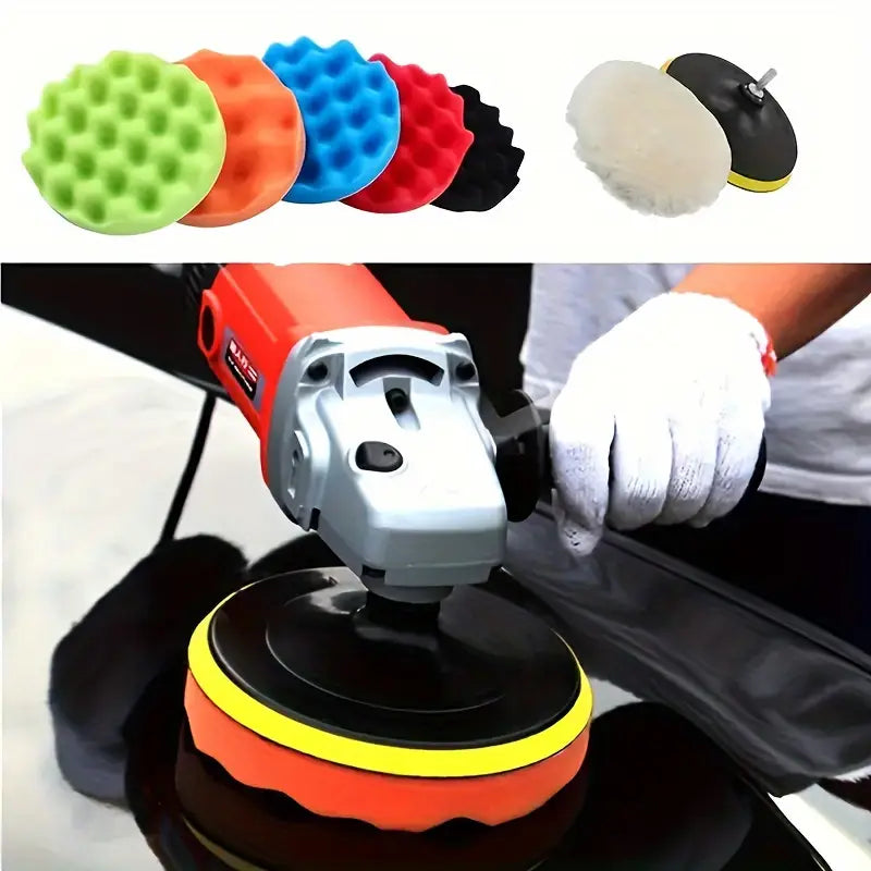 6-Piece Car Polishing Kit with 3/5 Inch Corn Cob Sanding Pads