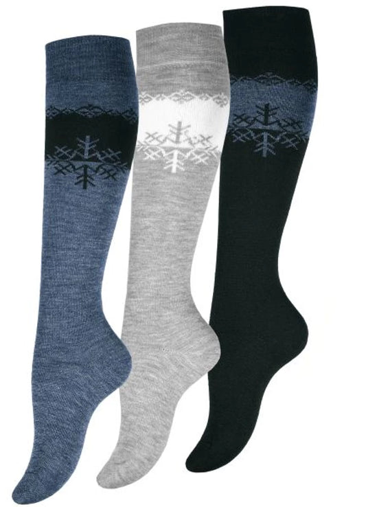 Women's THERMO knee socks with an ice crystal