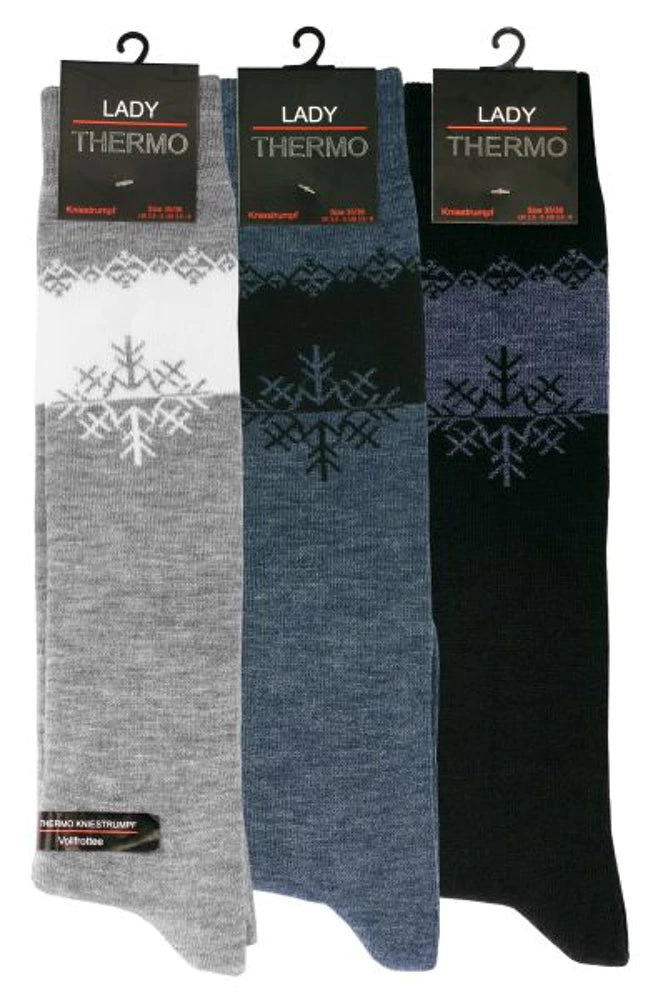 Women's THERMO knee socks with an ice crystal