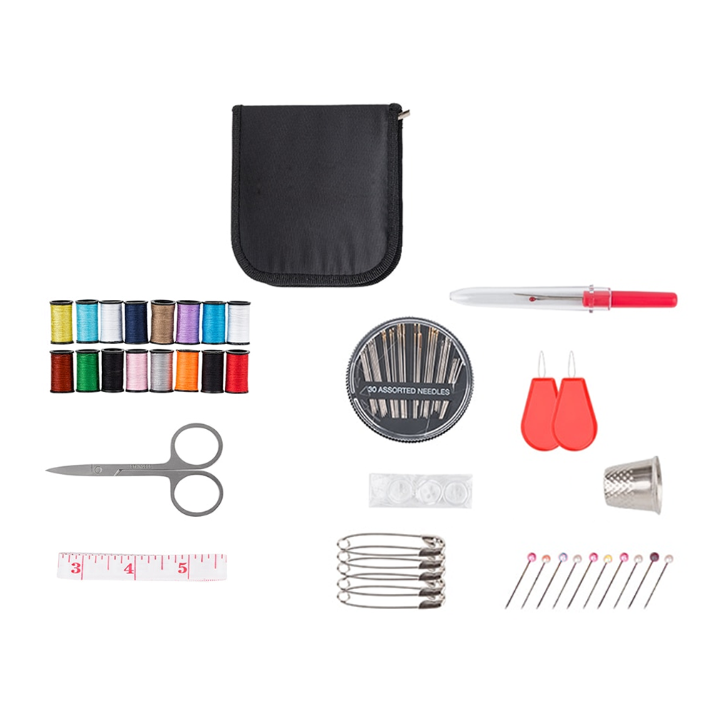 Tailor kit for sewing pouch needles threads pins