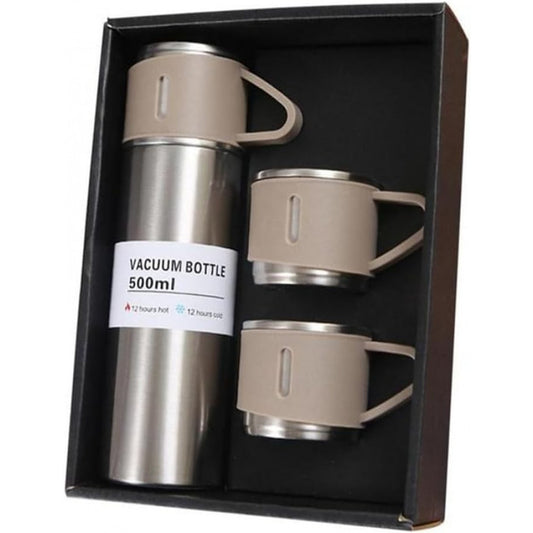 THERMOS SET WITH 3 MUGS, gift-wrapped