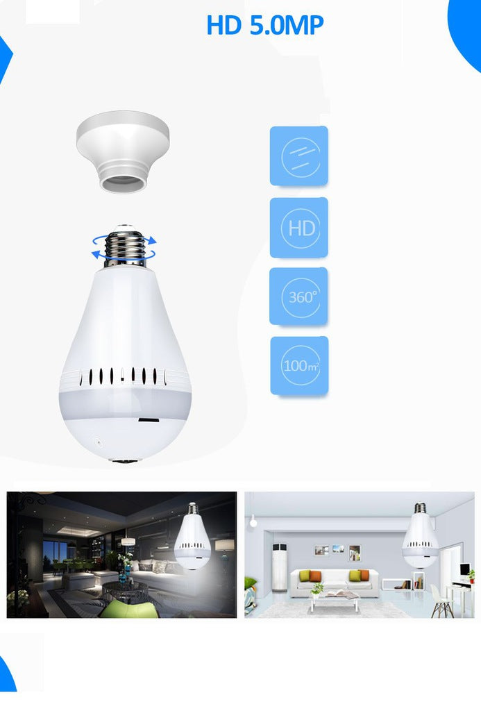 WIFI IP MONITORING 360 CAMERA IN A 2MPX AUDIO BULB Shop kitchen home