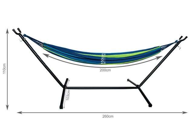 Garden hammock 200x150 cm with a frame