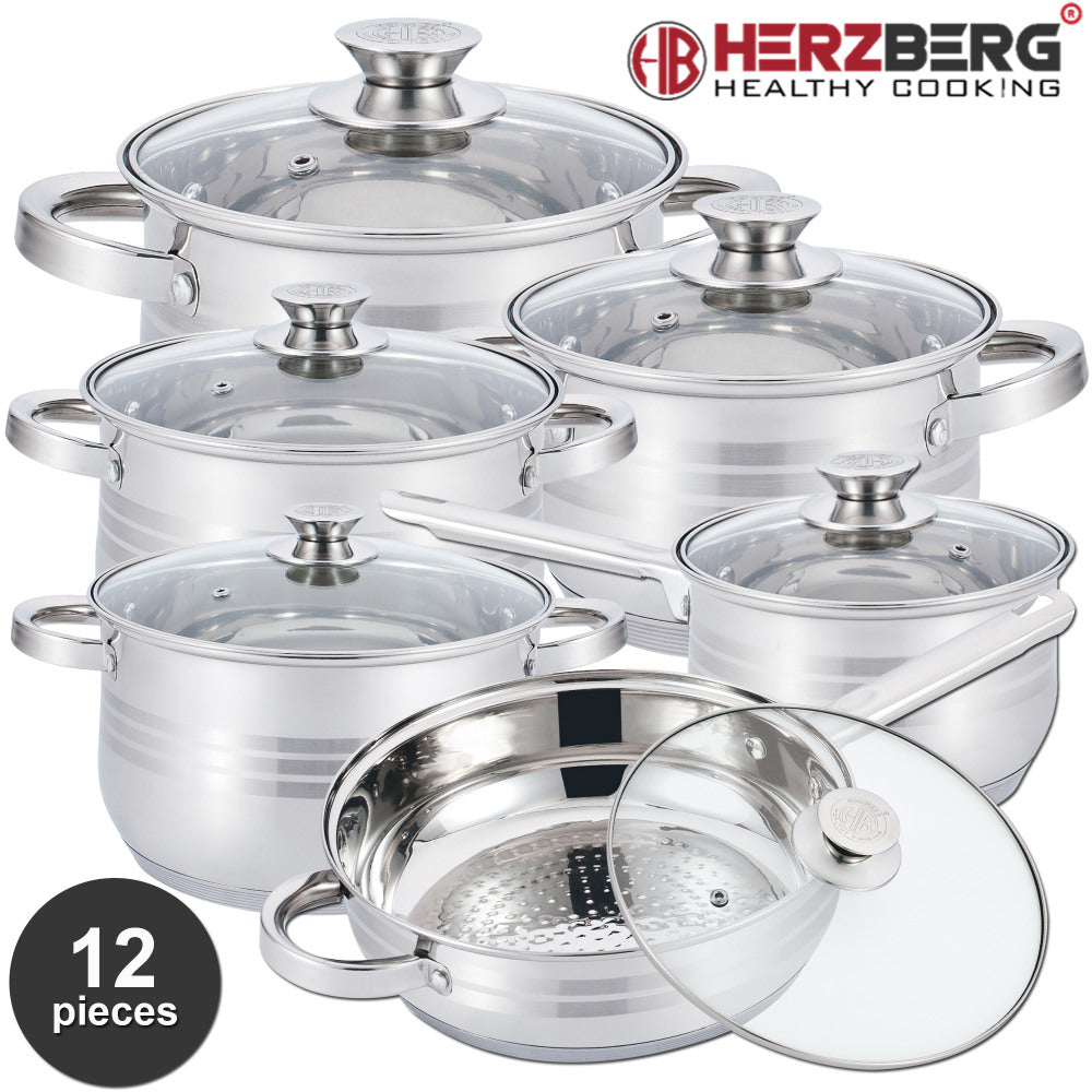 Herzberg HG 12-Piece Cookware Set Shop kitchen home