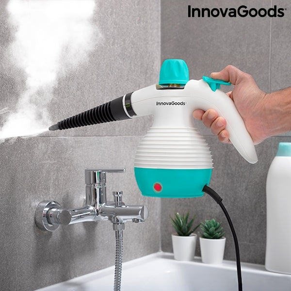 MULTI-PURPOSE, 9-IN-1 HAND-HELD STEAMER WITH ACCESSORIES STEANY INNOVAGOODS 0,35 L 3 BAR 1000W Shop kitchen home