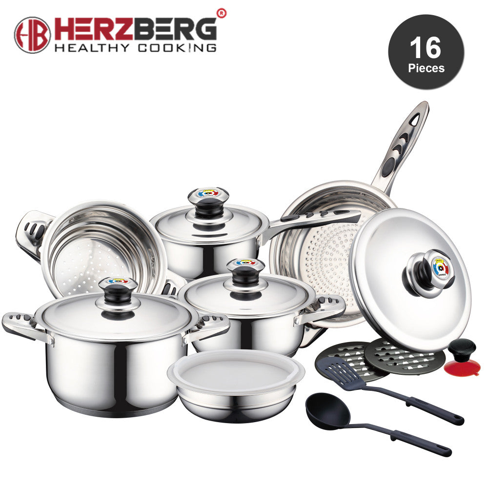 Herzberg 16-piece cookware set