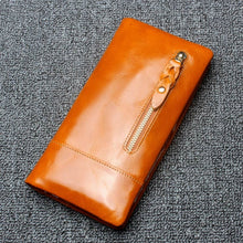 Women Long Purse 100% Real Cow Leather Coin Pocket