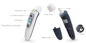 Thermometer Digital Infrared IR LCD Baby Forehead and Ear Non-Contact