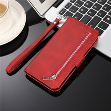 Leather Zipper Flip  Wallet Case For Samaung Galaxy S10 E S9 S8 Plus S7 Edge Note 8 9 10
