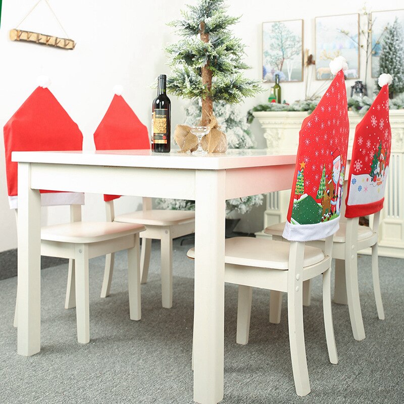 Santa Claus Chairs Cover Christmas Decoration For Home Shop kitchen home