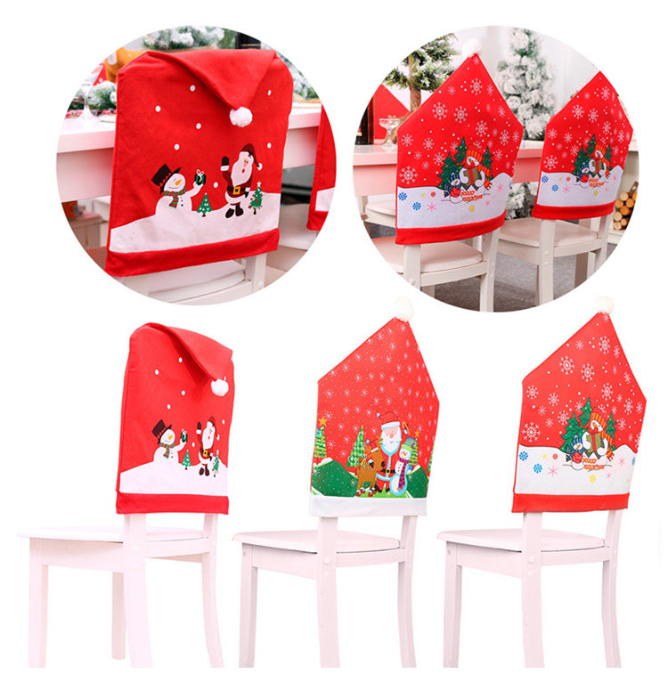 Santa Claus Chairs Cover Christmas Decoration For Home Shop kitchen home
