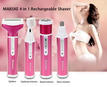 4 In 1 Rechargeable USB Epilator Hair Removal Nose Beard