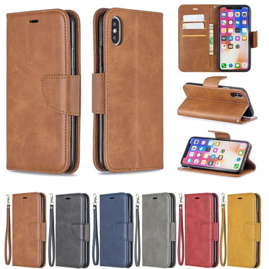 Solid Imitation Lambskin Leather Case Flip Wallet Phone Cover Shop kitchen home
