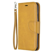 Solid Imitation Lambskin Leather Case Flip Wallet Phone Cover