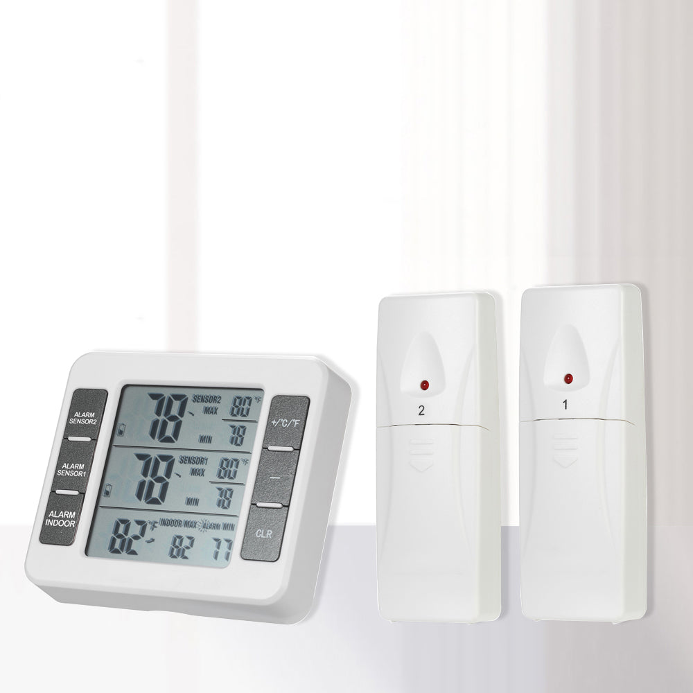 Weather Station+ Wireless Transmitter with C/F Max Min Value Display Shop kitchen home