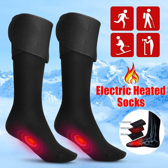 Heated Cotton Socks Electric Charging Battery Feet Thermal Shop kitchen home