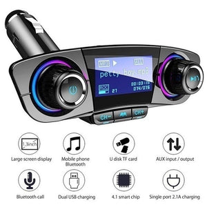 Wireless Bluetooth Handsfree Calling USB Car Charger FM Transmitter