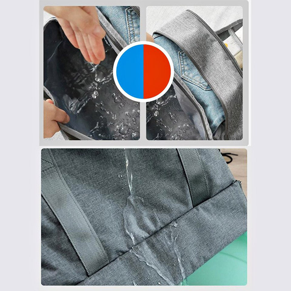 Unisex Travel Duffel Bag Raining Handbag Dry Wet Separated Shop kitchen home