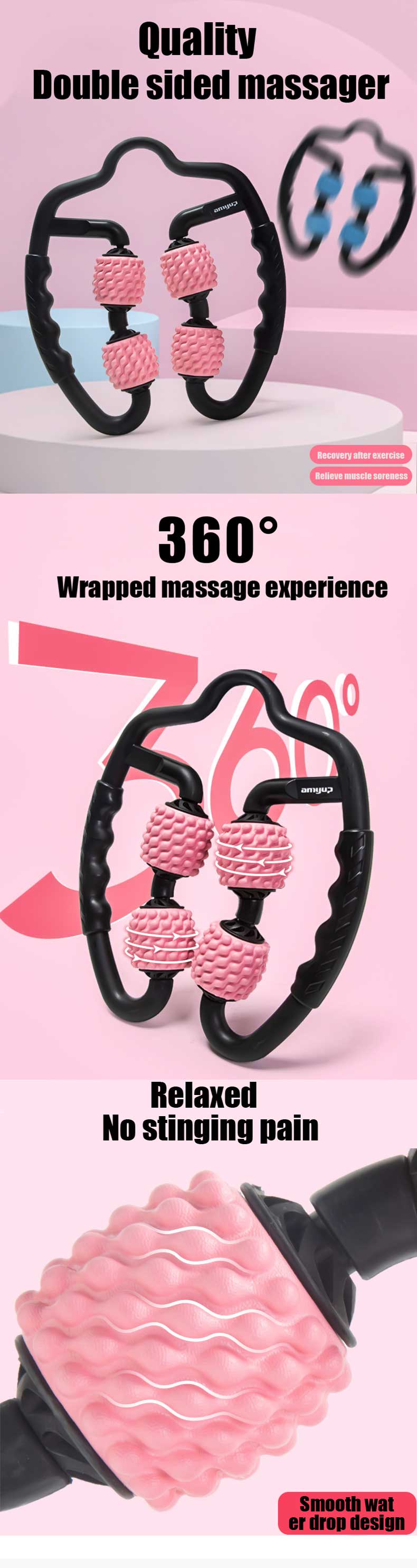 U Shape Trigger Point Massage Roller for Arm Leg Shop kitchen home