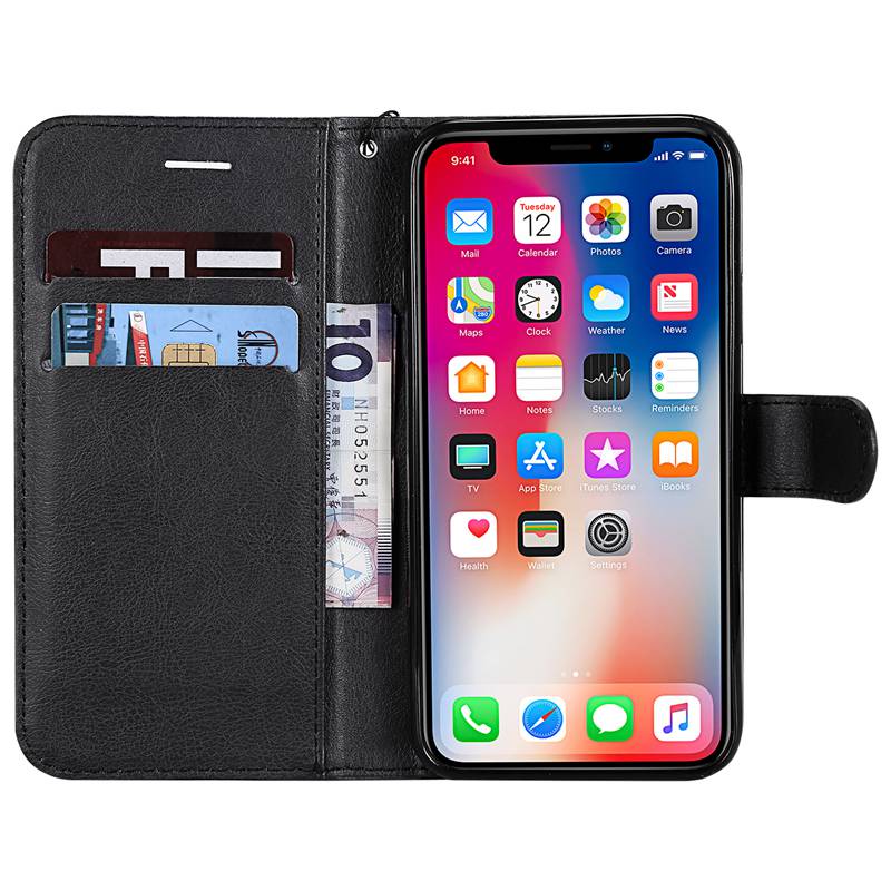 Soft Feel Flip Leather Wallet Phone Case Card Slots Shop kitchen home