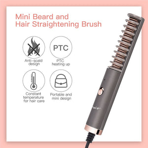 Hair Straightening Irons Beard Comb Men
