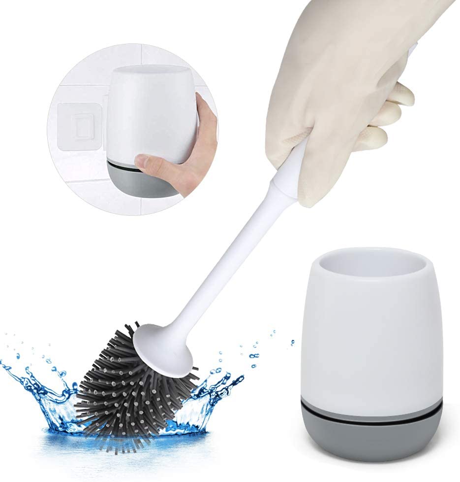 WC Silicone Bathroom Toilet Bowl Brush Set Household Cleaning Brushes Shop kitchen home