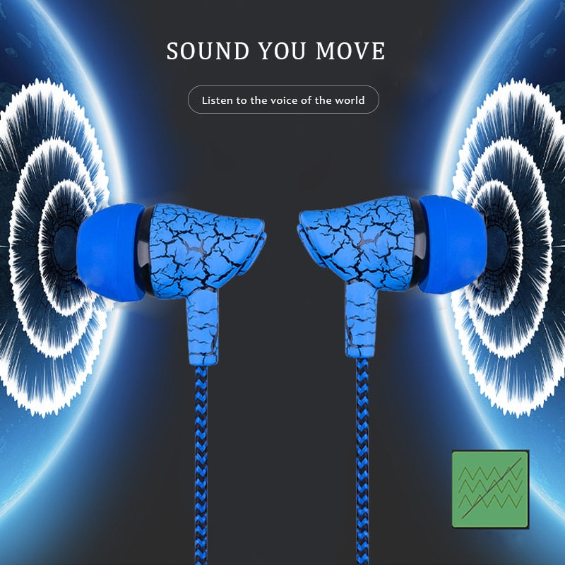 Crack Earphone Earbud with Microphone Hands Free Headset Shop kitchen home