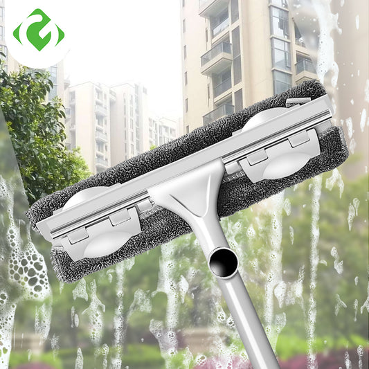 Telescopic rod rotating head With cleaning cloth Rubber wiper Shop kitchen home