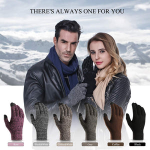 Winter Warm Bike Cycling Gloves Men Women Knit Anti-Slip