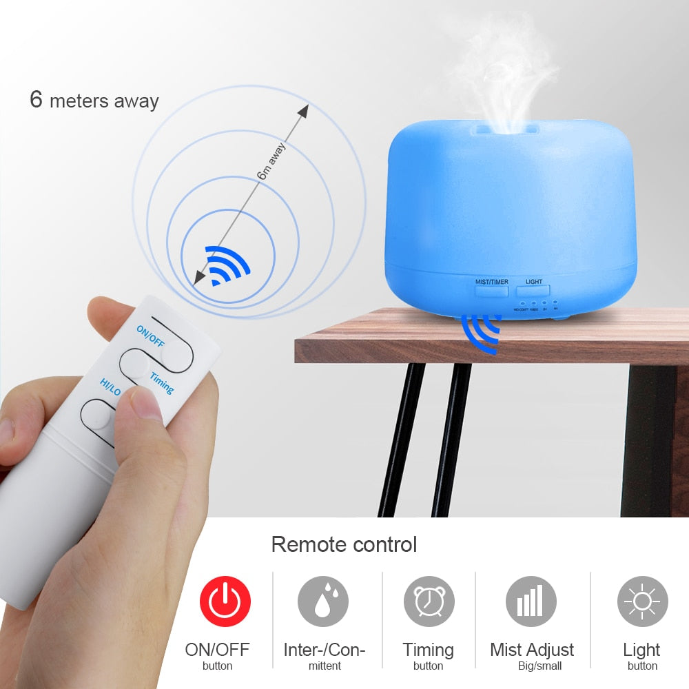 USB Remote Control Ultrasonic Air Aroma Humidifier 7 Color LED Shop kitchen home